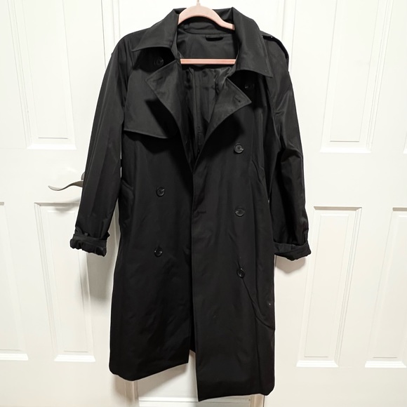 Slim Rain Trenchcoat with Belt Tie Waist - Picture 4 of 5